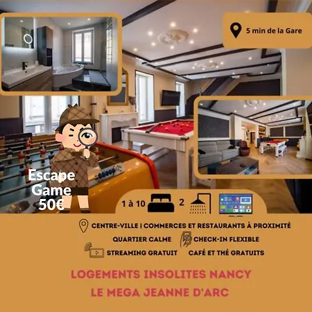 Mega Jeanne D'arc Billard Baby Foot En Option Escape Game Insolites *